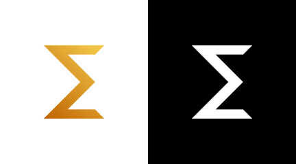 letter e sigma logo elegant monogram vector icon Design template - obrazy, fototapety, plakaty