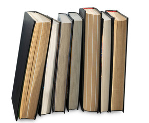 A stack of books on a transparent background. Topic training,education