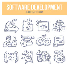 Software Development Doodle Icons