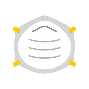 white face mask with yellow straps clip art preview