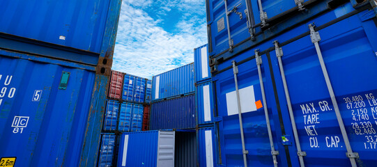 Container logistic. Cargo and shipping business. Container ship for import and export logistic....