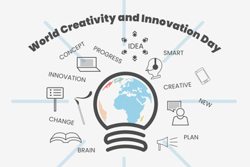 Illustration vector graphic of world creativity and innovation day © Sqwrrr