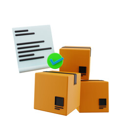 checklist Package 3d Illustrations