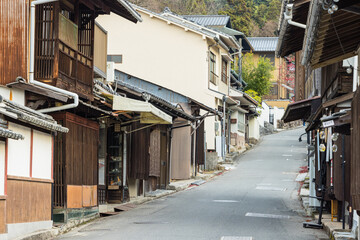 Fototapeta premium 日本 広島県廿日市市の宮島の街並み