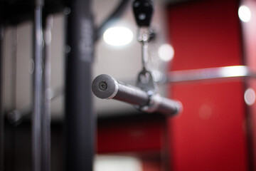 close up of a triceps machine