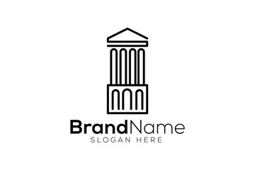 Edinburgh line art icon logo design template