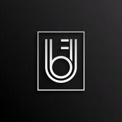 Fashion logo design of UBF letters