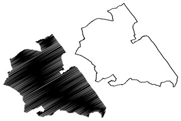 London Borough of Brent (United Kingdom of Great Britain and Northern Ireland, Ceremonial county and region Greater London, England) map vector illustration, scribble sketch map