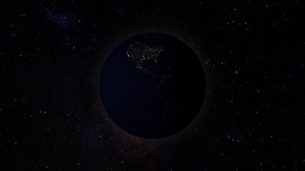 Fototapeta premium Earth at night from space