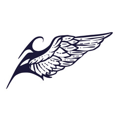 Obraz premium Illustration wing art