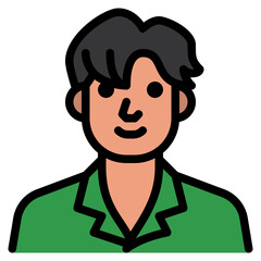 man line filled icon