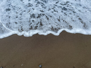 sea foam on the seashore boat trip relaxing on the beach