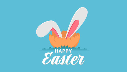 Happy Easter Day Banner template design