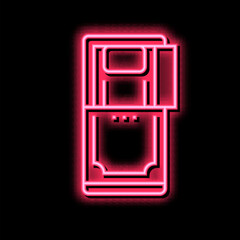 coffin with opened cap neon glow icon illustration