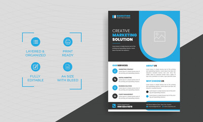 Fototapeta na wymiar Corporate Business flyer template vector design, Flyer Template Geometric shape used for business poster layout, Company flyer, corporate banners