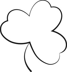 Clover icon, Patrick's Day symbol, three leaf, PNG illustration