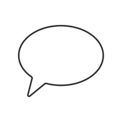 speech bubble outline vector illustration isolated on white background. speech bubble line icon for web, ui and social media design