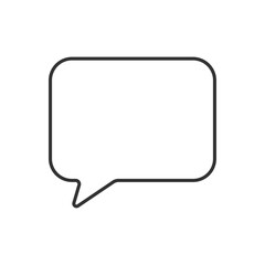 speech bubble outline vector illustration isolated on white background. speech bubble line icon for web, ui and social media design