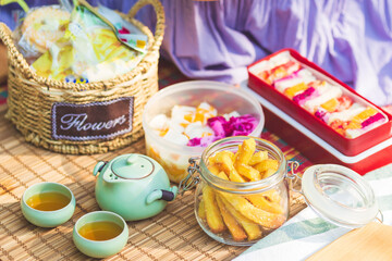 Enjoy a hearty picnic outside on a sunny spring day