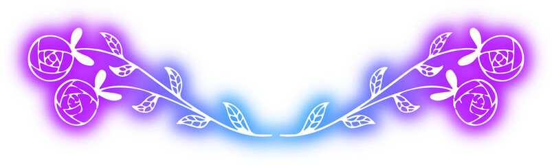 Set of wreath design neon