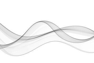 Abstract geometric white and gray color background. Wavy lines in abstract transparent wave shape.