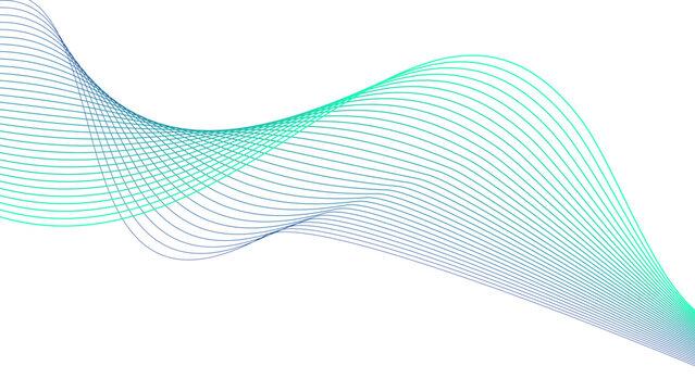 turquoise blue purple tech wavy lines gradient vector illustration