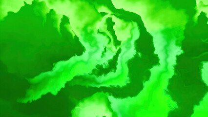 Orange and green heavy smoke. Motion. A light background with colored clouds filling the entire background made in animation.