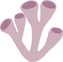 Vector illustration of lilac coral reef in cartoon style