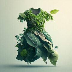 moda sostenibile, vestito di piante, generative ai