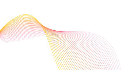 orange yellow red tech wavy lines gradient vector illustration