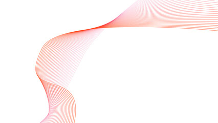 Fototapeta premium orange yellow red tech wavy lines gradient vector illustration