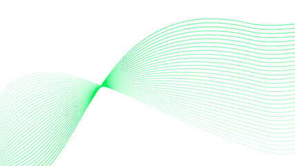 green tech wavy lines gradient vector illustration