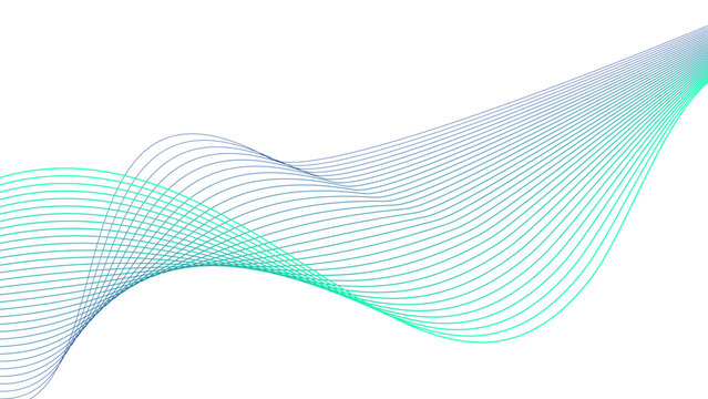 cyan blue green purple tech wavy lines gradient vector illustration