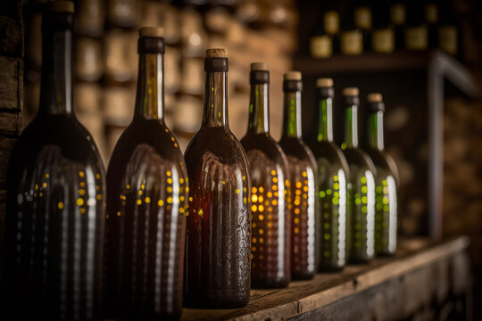 homemade wine bottles Generative AI