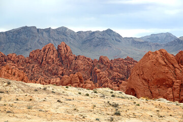Three colors of rock - Valley of Fire State Park, Nevada