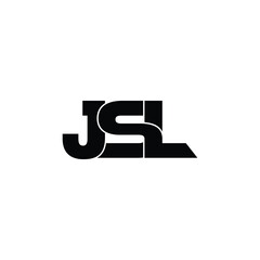 JSL letter monogram logo design vector