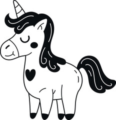 unicorn monochrome animal