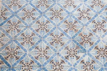 Colorful and traditional tiles of Lisbon