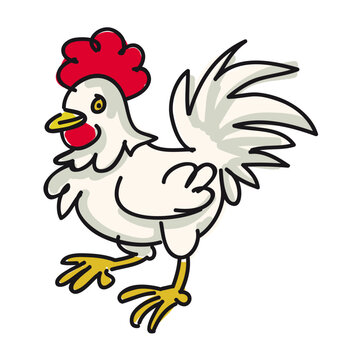 rooster cartoon vector illustration