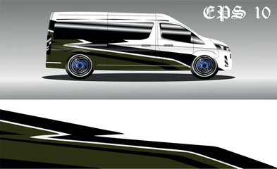 cargo van car wrap design vector