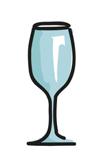 glass of wine, vector illustration