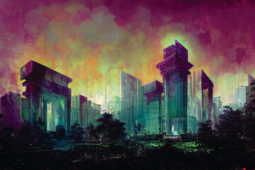 rubik's cube puzzle, arabesque golden details, wood pieces - Generative AI