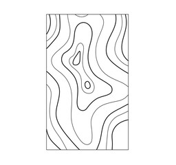 Vector isolated one single rectangle with wooden or marble line texture colorless black and white contour line easy drawing