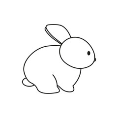 Easter bunny. Rabbit. Vector. Line style.	