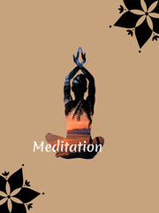 yoga meditation poster template