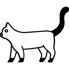 cat Glyph Vector Icon which can easily modified or edit

