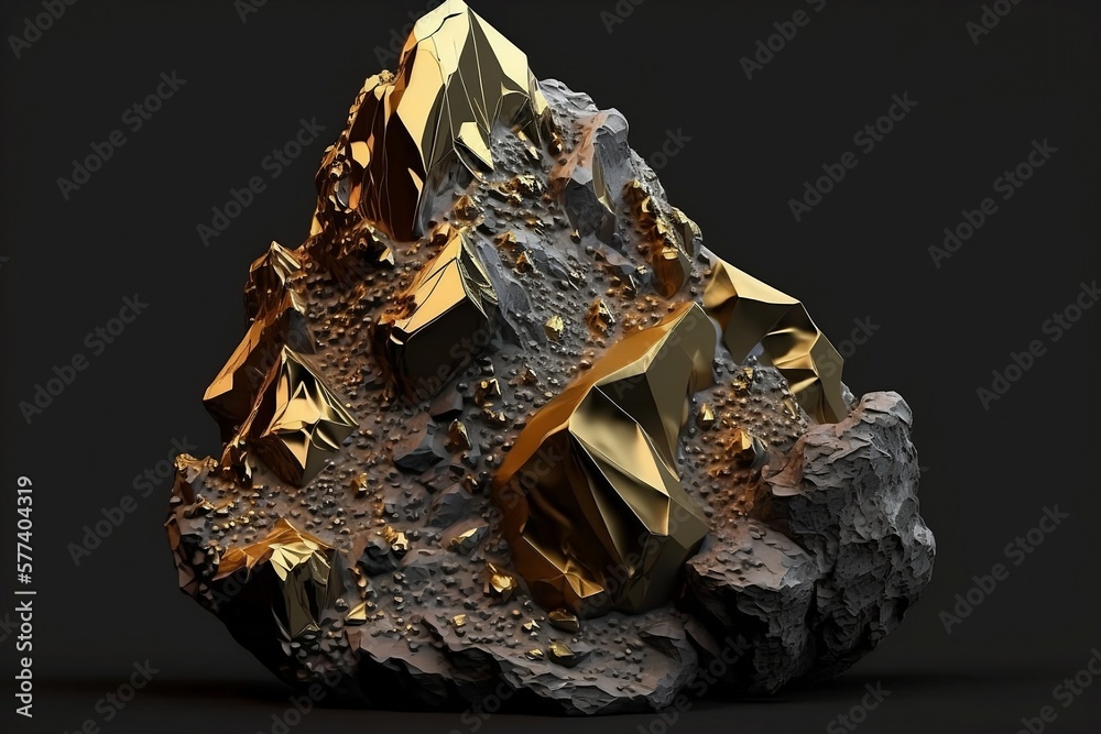 Wall mural gold ore made by generative ai