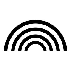 Rainbow arch icon on transparent background.