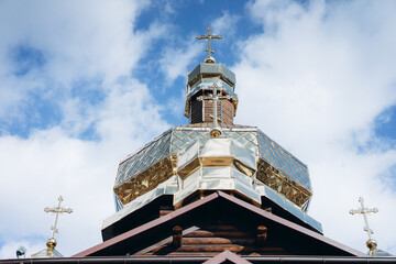 church domes against the blue sky