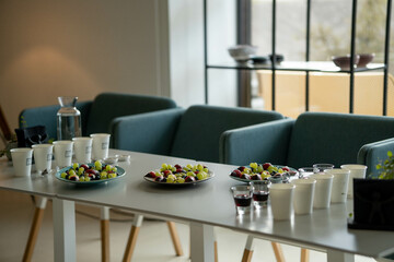 Fruits on the table in the meeting